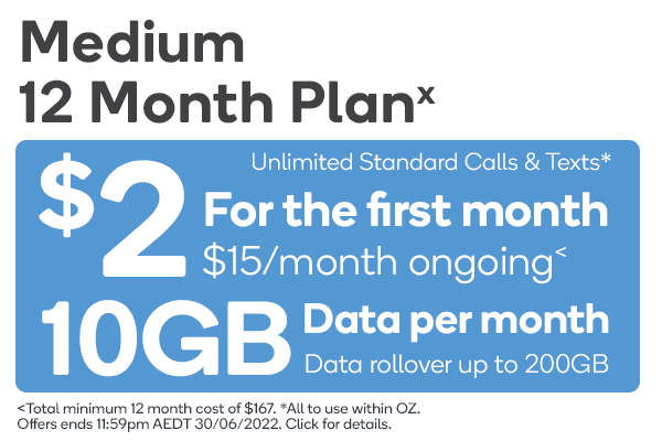 Medium Monthly Plan, $2 For 1 Month.