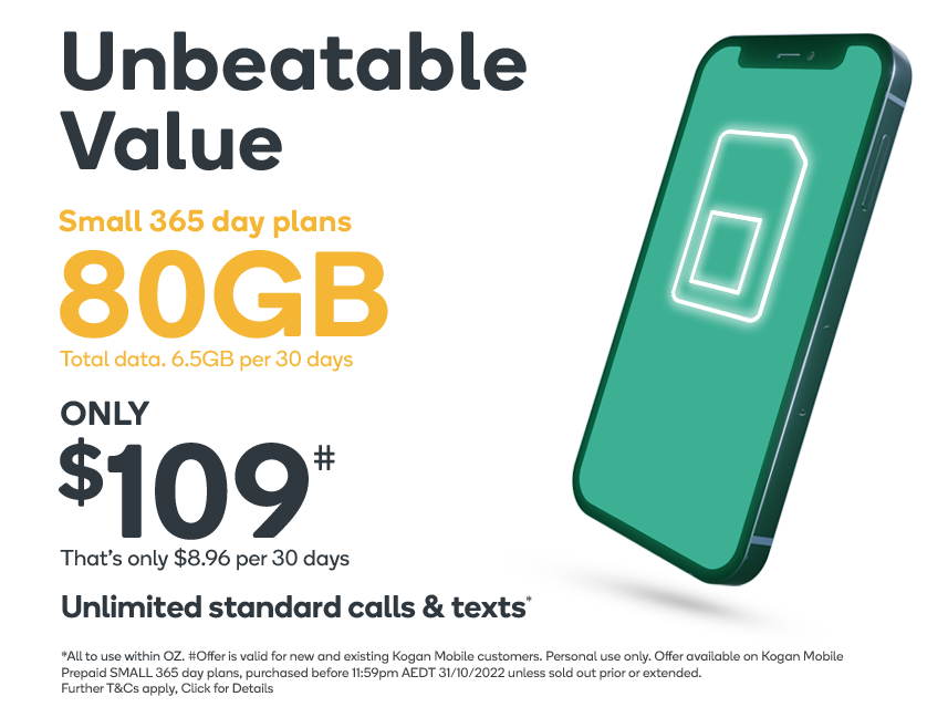 Small 365 Day Plan, Only $109